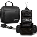 Extra Large (11.8¡±x11.8¡±x4¡±) Hanging Travel Toiletry Bag for Men and Women - Cosmetic Travel Bag With Shoulder Strap - Waterproof Hygiene Bag with Metal Swivel Hook and 19 Compartments for Toiletries
