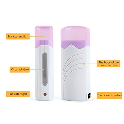 Triple Roll-On Wax Warmer Heater, Fast Heat Electric Hair Removal Wax Melting Machine, Portable Depilatory Wax Heater for Home & Salon Use