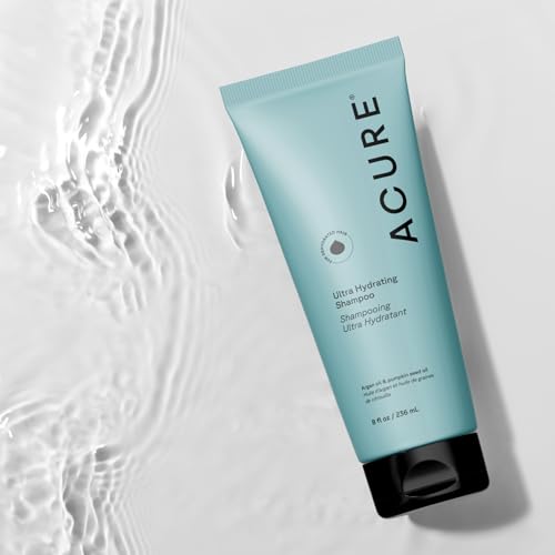 Acure Ultra Hydrating Shampoo - Moisturizing Shampoo for Women & Men, Moisturize & Soften Fine, Dry, Damaged, Color Treated Hair & Scalp w/ Argan Oil, Vegan, Paraben Free, Sulfate Free - 8 fl oz