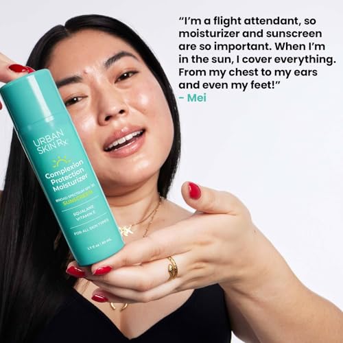 Urban Skin Rx¢ç Complexion Protection Even Tone SPF30 Moisturizer, Sheer, Lightweight, Non-Pore Clogging Cream Hydrates & Provides Sun Protection, With Squalane, Hyaluronic Acid & Vitamin E, 1.7 Oz