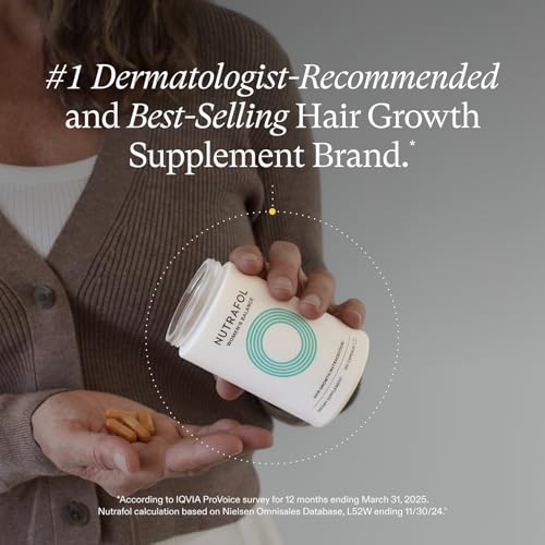 Nutrafol Women's Hair Growth Supplements, for Women 18-44 Years Old, Clinically Tested for Visibly Thicker, Stronger Hair, 100% Vegan Ingredients, Dermatologist Recommended - 1 Month Supply, 1 Pouch