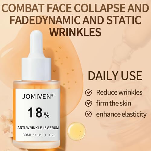 Anti-Wrinkle Serum 18% Active ? 10% Pro-Xylane, 1% Retinol, 5% Squalane & Peptide Complex for Firmer Skin, Smoother Fine Lines, Barrier Support