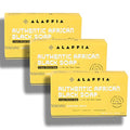 Alaffia Authentic African Black Soap Triple Milled, Charcoal Reishi 5 Oz (Pack of 3)