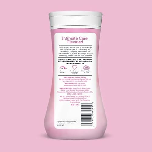 Summers Eve Cleansing Wash, for Sensitive Skin, Simply Sensitive 9 Oz (Pack of 3)