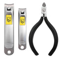 Nail Clippers Set + Cuticle Trimmer, Stainless Steel Ingrown Toenail Tool, Professional Fingernail & Toenail Clippers for Thick Nails, Non-Slip Cuticle Nipper Stainless Steel Cutter Fingernails and To