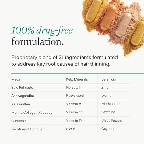 Nutrafol Women's Hair Growth Supplements, for Women 18-44 Years Old, Clinically Tested for Visibly Thicker, Stronger Hair, 100% Vegan Ingredients, Dermatologist Recommended - 1 Month Supply, 1 Pouch