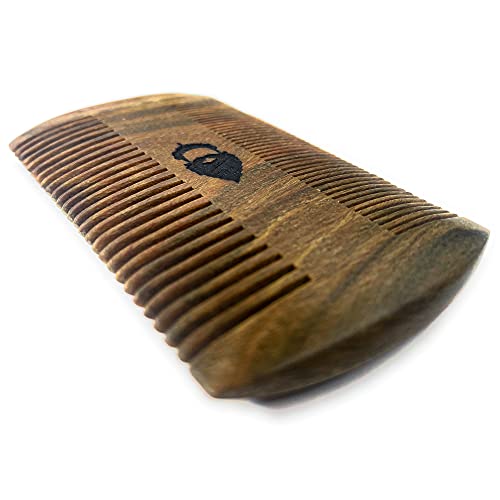 Split-leaf Sandalwood Beard Comb - Dual-sided Sandalwood Pocket Comb