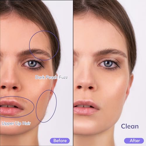 PELCAS Electric Dermaplaning Tool with LED Light, Dermaplane Razor for Women Face, Pro Plus Dermaplaner, 3 Speeds Facial Hair Removal & Exfoliation System At Home with 6 Blades BV18-712 Violet