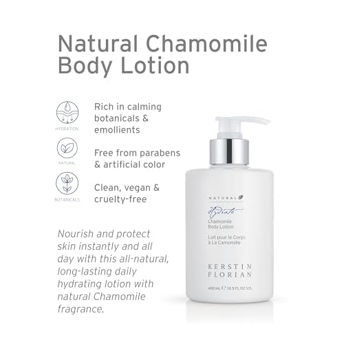 Kerstin Florian Chamomile Body Lotion | Nourishing Hydrating Moisturizer with Aloe & Jojoba Oil | Soothes Dry Skin | 13.5 fl oz