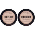 Rimmel High'Light Pressed Powder, Stardust 001, Pack of 2