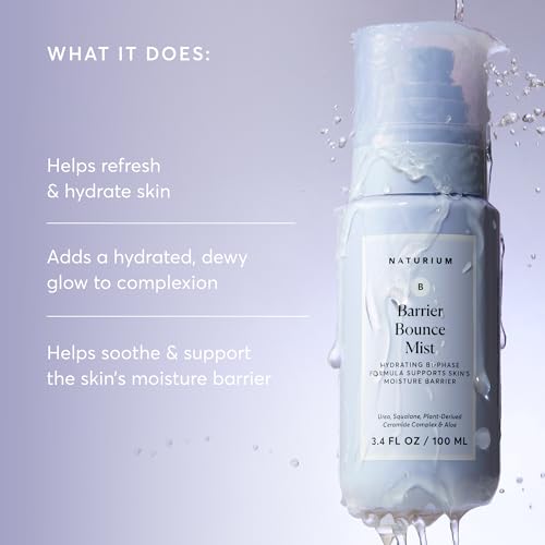 Naturium Barrier Bounce Mist, Hydrating Skincare with Urea, Squalane, Plant-Derived Ceramide & Aloe, 100 mL / 3.4 fl oz