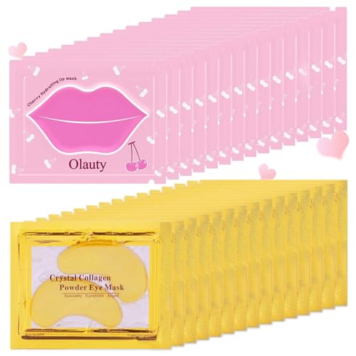 30 Pairs Lip Mask & Eye Mask,Under Eye Patches for Puffy Eyes,Moisturizing Lip Masks,Reducing Fine Lines,Anti Wrinkle Patches for Lip,Party Favors,Mother's Day Gifts,Bulk Gifts,Bridesmaid Gifts