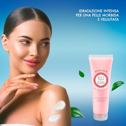 Perlier Moisturizing Body Cream Rose Petals 250 ml, 8.4 Fl Oz made in Italy [italian import]