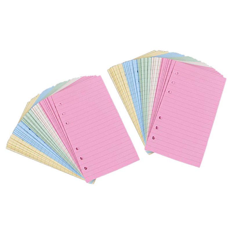 Colorful Loose Leaf Paper Refill for A6 Binders - 100 Sheets Multi-Color Pages