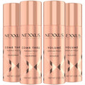 Nexxus Travel Styling Bundle ? Comb Thru Flexible Hairspray (1.5 Oz) 2-Pack + Volume Medium Mousse (2 Oz) 2-Pack, Anti-Humidity, Frizz Control, Rose Fragrance