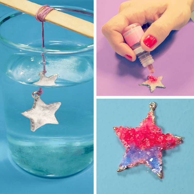 Multi-Color Crystal Growing Jewelry Kit for Kids Ages 8+ - STEM Craft Set