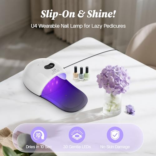 UV LED Nail Lamp,2 in 1 48W Nail Dryer for Gel Nail Polish UV Light,Machine Nail Art Tools for Hand Feet,30 LEDs with 3 Timer Settings for Salon and Home