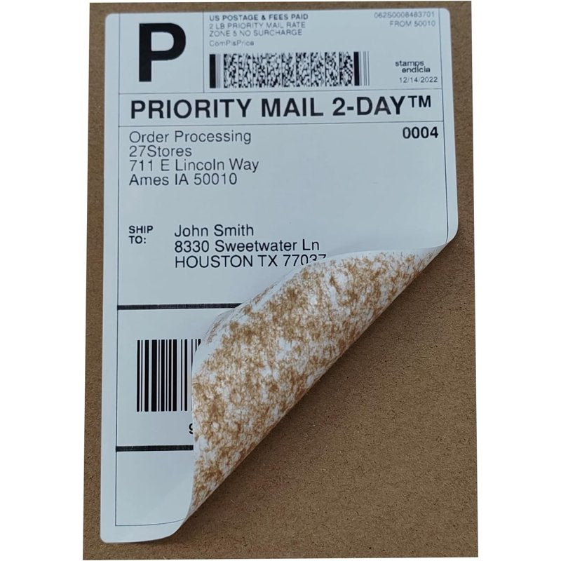 4x6 Shipping Labels - 100x150mm Fanfold Thermal Labels 4000 Pack