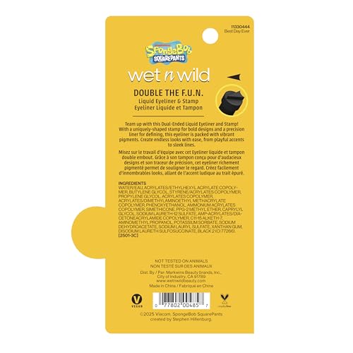 wet n wild Spongebob Double The F.U.N. Liquid Eyeliner & Stamp - Best Day Ever