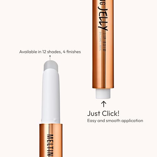 KISS NEW YORK Professional Melting Jelly Lip Balm, High Shine & Moisturizing Lip Stick, Long Lasting, Plumping Effect Look, Non-Sticky & Not Cakey, Easy Application & Natural Coverage (Ice Jelly)