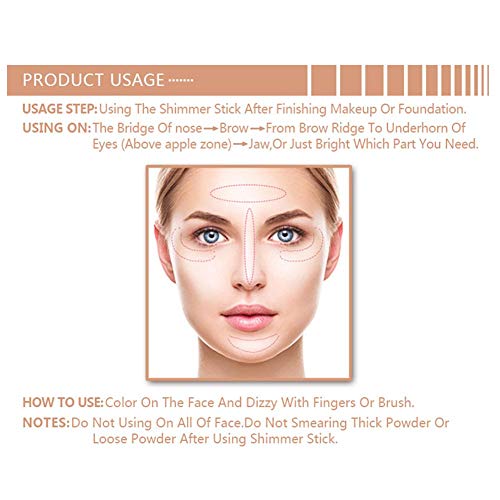 Magical Halo Highlighter Stick Powder Highlighting Brightening Makeup Cosmetic(02#)