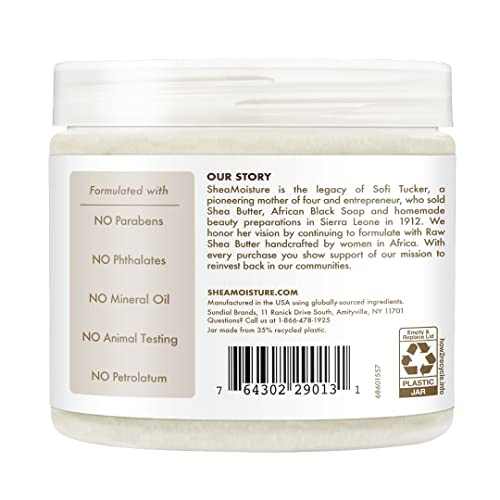 Shea Moisture Coconut Oil, 100% Extra Virgin Coconut Oil Skin Care, Pregnancy Moisturizer for Stretch Marks, Pure Coconut Oil Hair Care, Vitamin E, Coconut Oil Makeup Remover (Pack of 2-14.5 Oz Ea)