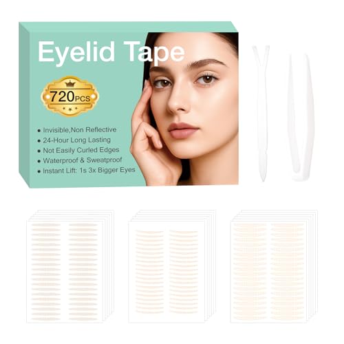720pcs Invisible Double Eyelid Tape ? Eyelid Lift for Sagging or Hooded Eyelids, Uneven Lids, and Single Eyelids, Mother's Day Gift