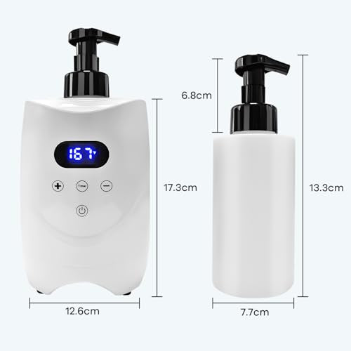 Hot Lather Machine for Shaving Professional Lather Maker for Men Face Shaving with 2 * 500ml Foam Bottle Large Capacity Shaving Foam Machine Warmer for Home Salon Barber Shop