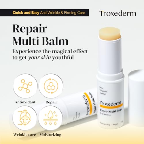 Repair Multi Stick ? Portable Korean Skincare Stick with Shea Butter, Sunflower Seed Oil, Troxerutin & Adenosine, Moisturizing Care for On-the-Go Use, 0.35oz (10g)