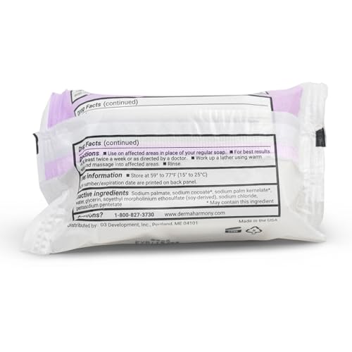 Dermaharmony 5% Sulfur 2% Salicylic Acid Bar Soap 4 oz ? Crafted for those with Seborrehic Dermatitis, Dandruff, and Psoriasis (2 Pack)