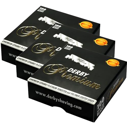 Derby Premium Single Edge Razor Blades for straight razor (300)