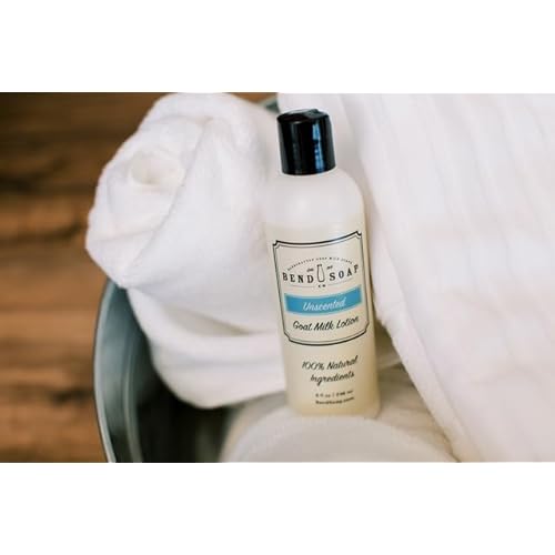 Bend Soap Company Unscented Goat Milk Lotion 3-Pack (8oz x 3) - Gentle Formula for Sensitive Skin (Unscented)