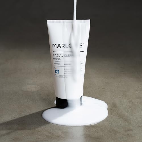 MARLOWE. No. 121 Men's Facial Cleanser and MARLOWE. No. 123 Men's Facial Moisturizer |Daily Face Wash and Lightweight Face Cream | Light Fresh Scent | Natural Ingredients