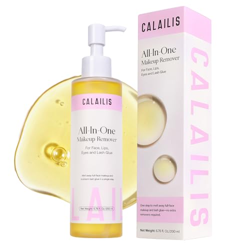 CALAILIS Eye Makeup Remover & Cleanser Oil for Sensitive Eyes and Skin, Gentle & Non-Greasy Makeup Remover for Heavy and Waterproof Eye Make-Up, 200ML