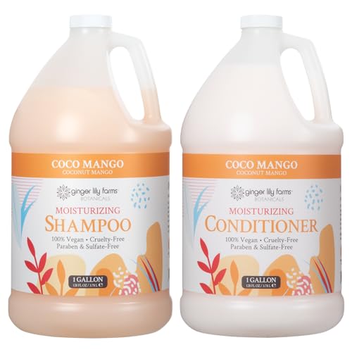 Ginger Lily Farms Botanicals Shampoo + Conditioner Bundle, Coco Mango