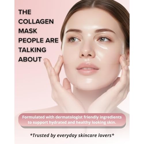 Hydrating Bio-Collagen Deep Mask ? Overnight Hydrogel Face Mask for Pore Care & Soothing Revitalizing Effect - Pack of 4