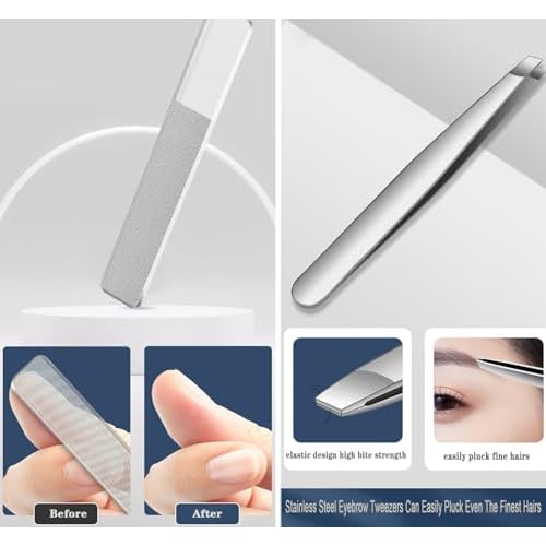 Manicure Set,Professional Nail Care Manicure Pedicure Kit,11 in 1 Stainless Steel Nail Clipper Set Grooming Tool with Exquisite Leather Travel Case for Men&Women