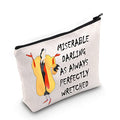 LEVLO Thomas Jefferson Musical Cosmetic Bag Gift For Musical Theatre Fans So What'd I Miss Thomas Make Up Zipper Pouch Bag (So What'd I Miss)