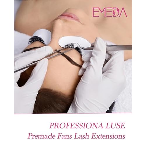 Premade Lash Fans Eyelashes Extension - 500PCS Promades Eyelash Fans Pointy Thin Base 3D/5D/6D/8D/10D/20D Stable C/D Curl Pre Volume Lash Extensions Loose Fans by EMEDA(10D-0.07-D-13mm)