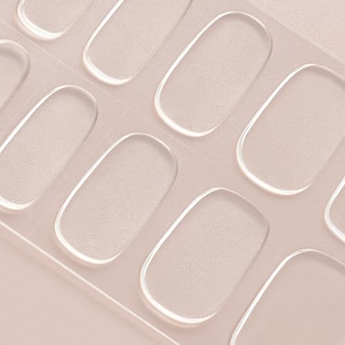 DANNI & TONI Semi Cured Gel Nail Strips Transparent Nails Crystal Clear(5 Packs)