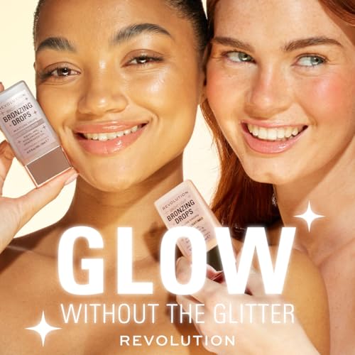 Revolution Beauty London, Bright Light Bronzing Drops, Bronze & Glow for Face & Body, Infused with Hyaluronic Acid, Vegan & Cruelty-Free, Bronze Summer, 0.77 fl oz