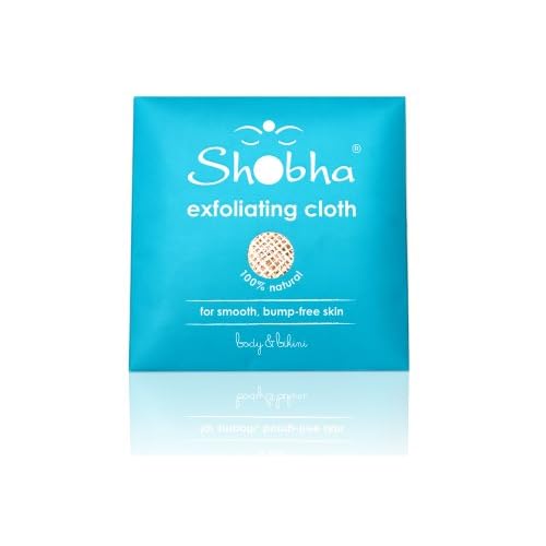 Shobha Exfoliating Cloth ? Reusable Natural Body Scrubber ? Remove Dead Skin and Prevent Ingrown Hairs ? Washcloth Suitable for Sensitive Body and Bikini Areas ? Shower Loofah Alternative