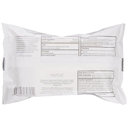 SUZANOBAGIMD On the Go Cleansing Wipes for Oily or Acne Prone Skin, 25 count