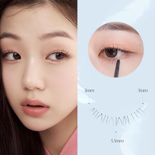 EYEME Eyelash x Artist Collaboration NO.U21 Under ? 5 Set Pack, Lightweight False Eyelashes for a Natural Underlash Look, Soft Lashes for Lower Lash Styling, Glue Not Included, K-Beauty
