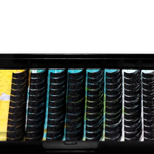 Large Pack Cluster Eyelash Extensions D Curl Wide Stem Mixed 10-12-14-16mm /12-14-16mm/14-16-18mm Individual False Eyelashes Dramatic Volume Eye Lashes Set (mixed 12-14-16mm)