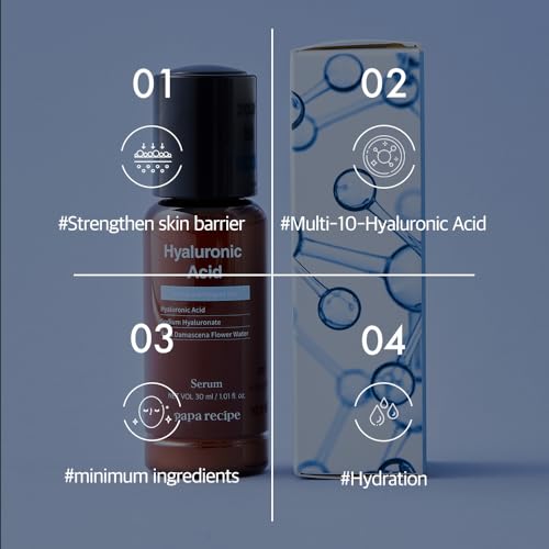 Papa Recipe Hyaluronic Acid Face Serum(1.01fl oz/30ml) - 10 Hyaluronic Acid Complex, Multi-layer Skin Hydration & Barrier Care for Dry Skin, Korean Skin Care Serum, Lightweight & Non-Sticky