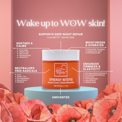 Suntegrity Synergy NiteFix - Renewal Cream, 2oz - use at night and wake up with Wow! skin.