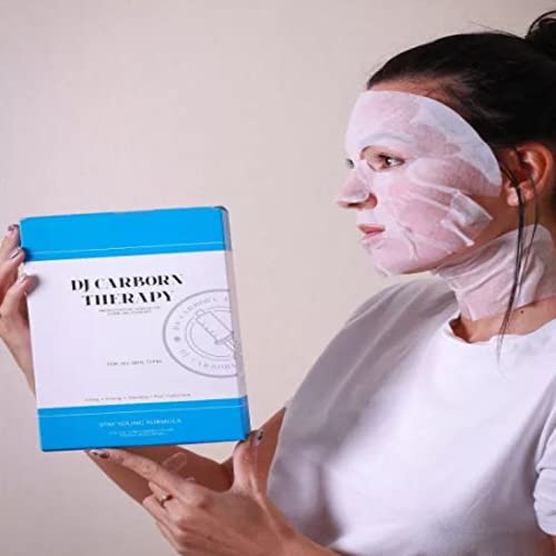 Carboxy CO2 Therapy: Face & Neck Gel Mask; All Skin Type; Pore Cleansing & Tightening Mask (5 Applications)