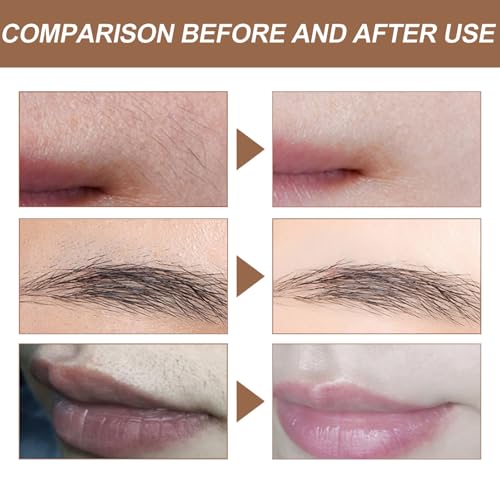 Facial Hair Removal Cream for Women, Coconut Facial Depilatory Cream for Sensitive Skin Hair Remover for Upper Lip and Chin for Face Cleansing & Soothing, Gentle and Non-irritating 1.76 Oz