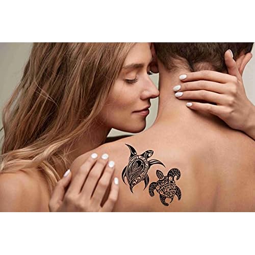 Turtle Tattoos Temporary Tattoo Ocean Tatuajes Temporales Men Turtles Sea Animal Temporary Tattoos for Adults Adults Long Lasting Realistic Fake Tattoos for Women,6 Pcs